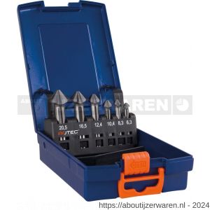 Rotec 407 verzinkfreesset 407C HSS-G NanoT 6 delig M3-M10 diameter 6,3-20,5 - W50911255 - afbeelding 1