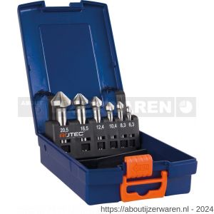 Rotec 400 verzinkfreesset 400 HSS-G 6 delig M3-M10 diameter 6,3-20,5 mm - W50911259 - afbeelding 1