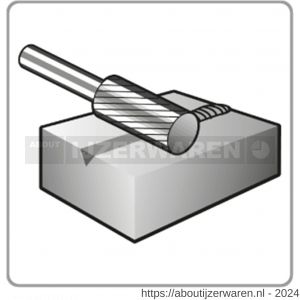 Rotec 430 HM stiftfrees model A Z6 kruisvertand diameter 12,7x25x178 mm d2=6 mm - W50906479 - afbeelding 3