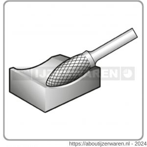 Rotec 437 HM stiftfrees model H Z6 kruisvertand diameter 12,7x32x178 mm d2=6 mm - W50906627 - afbeelding 3