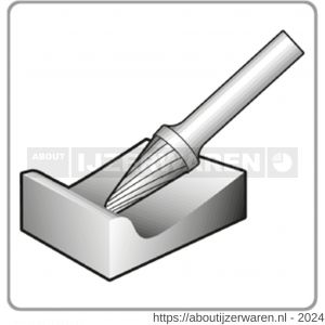 Rotec 439 HM stiftfrees model L Z3 spiraalvertand diameter 8x25,4x70 mm d2=6 mm - W50906641 - afbeelding 3