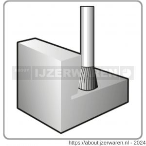 Rotec 441 HM stiftfrees model N Z6 kruisvertand diameter 3x4x38 mm d2=3 mm - W50906663 - afbeelding 3