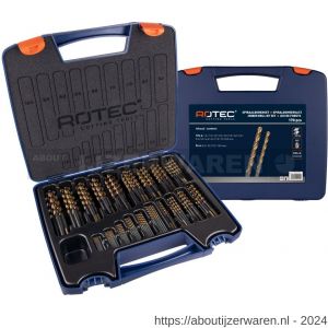 Rotec 107 spiraalborenset 107 Uni-X DIN 338 170 delig diameter 1-10 mm - W50911180 - afbeelding 1