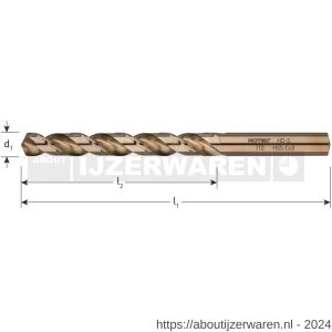 Rotec 110E HSS-E spiraalboor DIN 338 type HD-S diameter 3,3x35x65 mm - W50912255 - afbeelding 2