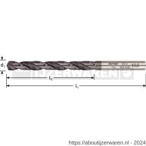 Rotec 114C HSS-E spiraalboor DIN 338 type HD-X TiAlN diameter 7,1x69x109 mm - W50901338 - afbeelding 2