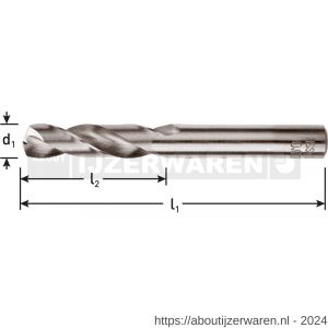 Rotec 130 HSS-G plaatwerkboor DIN 1897 type N diameter 5,5x28x66 mm set 10 stuks - W50901594 - afbeelding 2