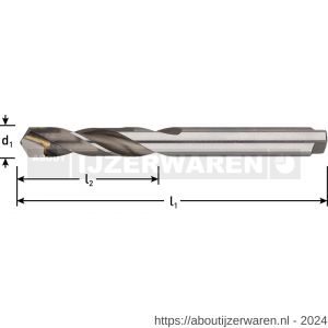 Rotec 134 HM plaatwerkboor DIN 8037 type N HM-bezet diameter 10,2x56x100 mm - W50901919 - afbeelding 2