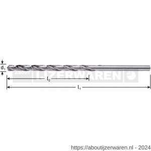 Rotec 150 HSS-G spiraalboor DIN 340 type N diameter 11,0x128x195 mm set 5 stuks - W50902128 - afbeelding 2