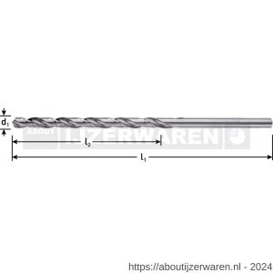 Rotec 150 HSS-G spiraalboor DIN 340 type N diameter 10,5x121x184 mm - W50902127 - afbeelding 2