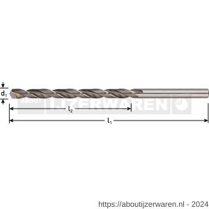 Rotec 153 HM spiraalboor DIN 340 type N HM-bezet diameter 4,0x78x119 mm - W50902245 - afbeelding 2