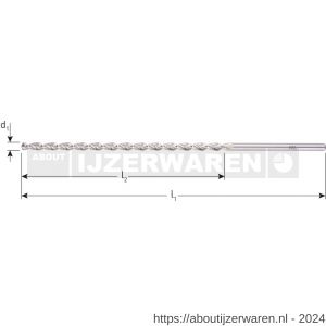 Rotec 164 HSS-G spiraalboor DIN 1869 type TLS diameter 8,0x305 mm - W50911800 - afbeelding 2