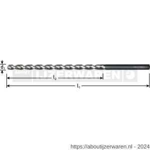 Rotec 165 HSS-E spiraalboor DIN 1869 TLS 1000 diameter 7,5x200x290 mm - W50902372 - afbeelding 2