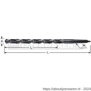 Rotec 175 HSS-G MK4-spiraalboor DIN 1870 type N diameter 32,0x410x635 mm - W50902656 - afbeelding 2