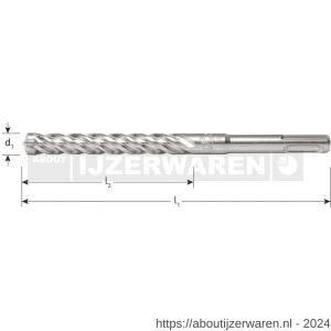 Rotec 202B hamerboor SDS Plus Quattro-X diameter 6,5x150x215 mm set 10 stuks - W50903209 - afbeelding 2