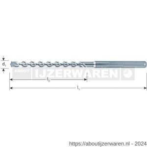 Rotec 203 hamerboor SDS Max 2-snijder diameter 12,0x800x920 mm - W50903305 - afbeelding 2