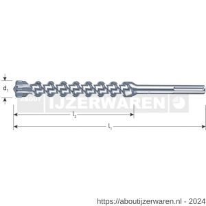 Rotec 203 hamerboor SDS Max Quattro-X diameter 22,0x800x920 mm - W50903336 - afbeelding 2