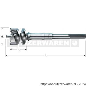 Rotec 205 betonfreeskroon SDS Max diameter 80x80x990 mm - W50903391 - afbeelding 2