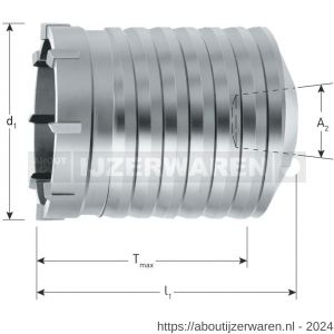 Rotec 207 hamerboorkroon K-konus 1:8 opname diameter 40,0x100 mm - W50903411 - afbeelding 2