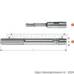 Rotec 207.5 adapter SDS Plus > K-konus (1:8) L=115 mm - W50903424 - afbeelding 2