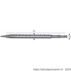 Rotec 214 Opti-Line SDS Plus puntbeitel L=250 mm - W50911668 - afbeelding 2