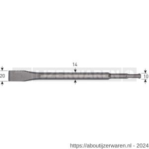 Rotec 214 Opti-Line SDS Plus vlakbeitel 20x250 mm - W50911666 - afbeelding 2