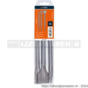 Rotec 214 Opti-Line SDS Plus beitelset 3 delig punt-plat-spade - W50911670 - afbeelding 1