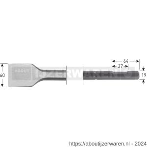 Rotec 215.35 zeskant spadebeitel met uitsparing 19 mm 60x450 mm - W50903553 - afbeelding 1