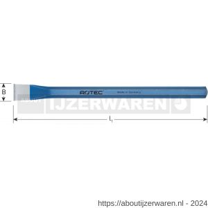 Rotec 218.01 breekbeitel achtkant DIN 7254-B 23x200 mm - W50903600 - afbeelding 2