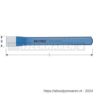 Rotec 218.02 breekbeitel vlak-ovaal DIN 7254-A 25x200 mm - W50903606 - afbeelding 2