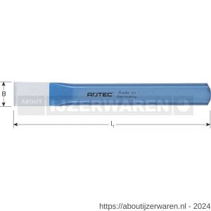 Rotec 218.03 koudbeitel vlak-ovaal DIN 6453 26x300 mm - W50903619 - afbeelding 2