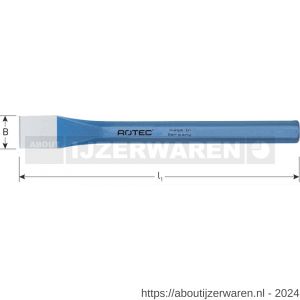 Rotec 218.07 koudbeitel achtkant 10x100 mm - W50903632 - afbeelding 2