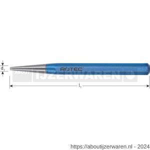 Rotec 219.0 doorslag achtkant DIN 6458 5x120 mm - W50903653 - afbeelding 2