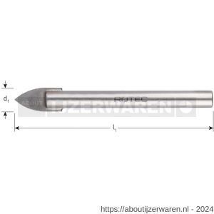 Rotec 229 glasboor diameter 5,0x70 mm - W50903762 - afbeelding 2