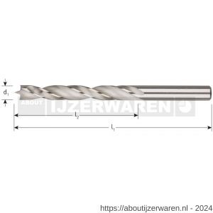 Rotec 236 HSS-G machinale houtspiraalboor diameter 14x160x200 mm - W50903922 - afbeelding 2