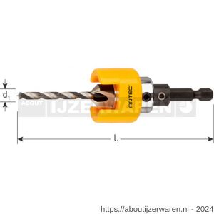 Rotec 237 draaibare dieptestop terrasboor diameter 4 mm houtspiraalboor - W50912664 - afbeelding 2