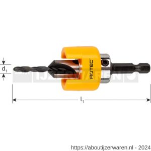 Rotec 237 terrasboor met metaalboor diameter 4 mm - W50911705 - afbeelding 2