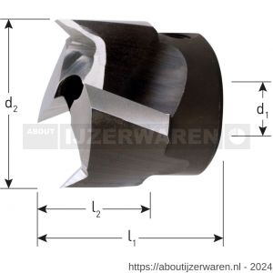 Rotec 241 HSS opsteekverzinkfrees 180 graden 35x12 mm - W50904202 - afbeelding 2