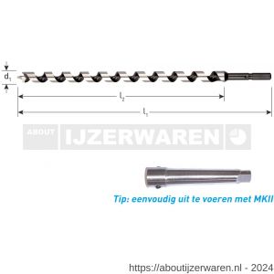 Rotec 241A slangenboor Gold-Line diameter 18x250x320 mm azobe - W50904113 - afbeelding 2