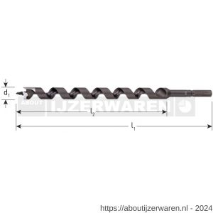 Rotec 241E slangenboor Elite-Eco diameter 16x390x460 mm - W50904102 - afbeelding 2