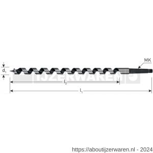 Rotec 242A slangenboor Gold-Line MK 2 diameter 18x380x480 mm azobe - W50904228 - afbeelding 2