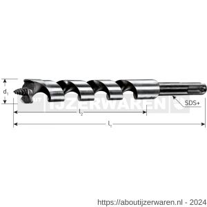 Rotec 243 slangenboor Gold-Line SDS Plus diameter 6x180x250 mm - W50904245 - afbeelding 2