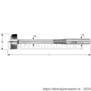 Rotec 244 3D houtboor met 3-vlaks schacht diameter 18x130 mm - W50911739 - afbeelding 2