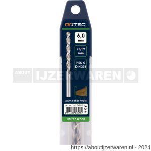 Rotec 262 HSS-G houtspiraalboor DIN 338 TLS diameter 4,0x43x75 mm - W50904362 - afbeelding 3