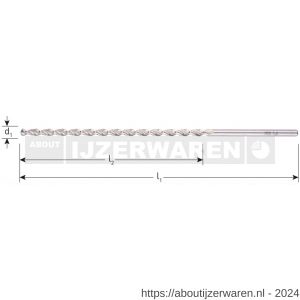 Rotec 266 HSS-G houtspiraalboor extra lang DIN 1869 TLS diameter 6,0x140x205 mm set 5 stuks - W50904401 - afbeelding 2