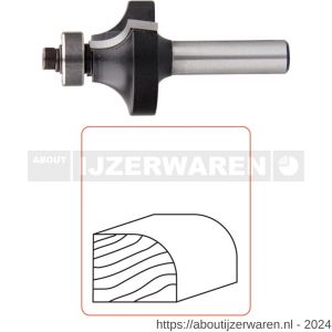 Rotec 270 HM afrondprofielfrees met geleidelager Silver-Line diameter d2=8 mm D=31,7 mm R=9,5 mm - W50904456 - afbeelding 3