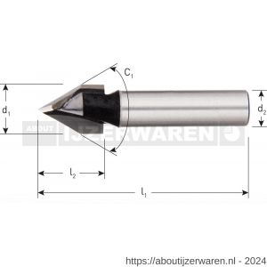 Rotec 270 HM V-groeffrees 60 graden Silver-Line diameter 11 mm d2=8 mm - W50904458 - afbeelding 2