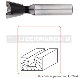 Rotec 270 HM zwaluwstaartfrees Silver-Line diameter 12,7 mm 15 graden d2=8 mm - W50912671 - afbeelding 3