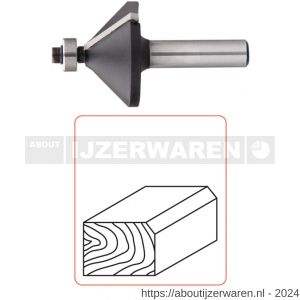 Rotec 270 HM fasefrees met geleidelager 45 graden Silver-Line diameter 31,8 mm d2=8 mm - W50904459 - afbeelding 3