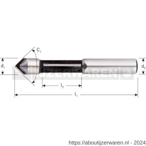 Rotec 270 HM kopieerfrees Silver-Line d2=8 mm diameter 8 mm - W50904462 - afbeelding 2