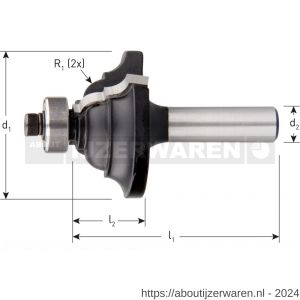 Rotec 270 HM contraprofielfrees lager Silver-Line d2=8 mm diameter 35 mm - W50912667 - afbeelding 2